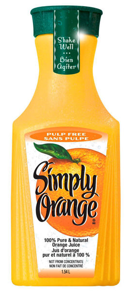 Picture of SIMPLY ORANGE JUICE, PULP FREE [1.54 L]