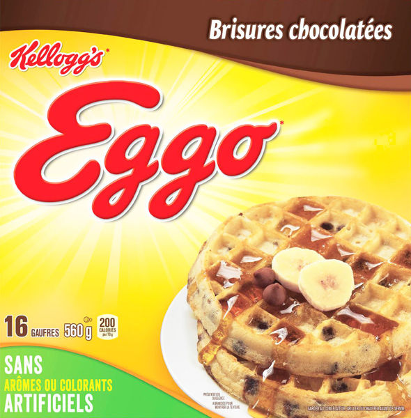 Picture of KELLOGGS EGGO CHOCOLATEY CHIP WAFFLES, 16 WAFLES [560 g]
