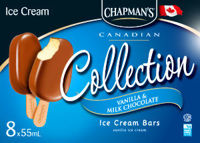 Picture of CHAPMANS FROZEN YOGURT BARS, VANILLA MILK CHOCOLATE [8X55mL]