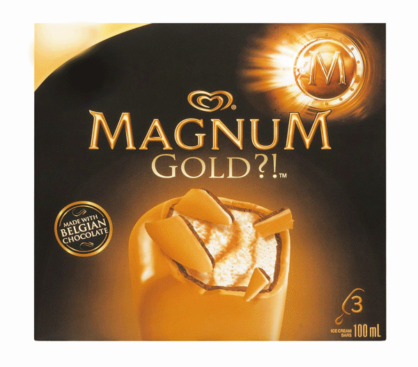Picture of MAGNUM ICE CREAM BARS, GOLD?! [3X100 mL]