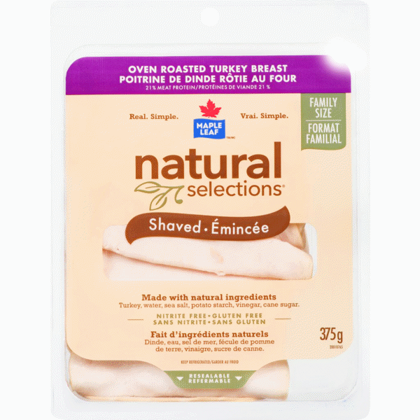 Picture of MAPLE LEAF NATURAL SELECTIONS SMOKED CHICKEN, SHAVED [175 g]