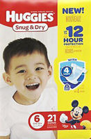 Picture of HUGGIES SNUG & DRY, JUMBO PACK SIZE 6 DIAPERS [21 each]