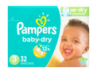 Picture of PAMPERS BABY DRY, SIZE 3 JUMBO [32 each]