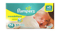 Picture of PAMPERS SWADDLERS SWADDLERS DIAPERS, SIZE 0 [31 each]