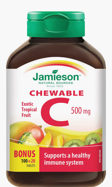 Picture of JAMIESON CHEWABLE VITAMIN C 500MG, MIXED FLAVOURS [120 each]