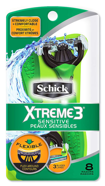 Picture of SCHICK XTREME3 SENSITIVE 8 RAZORS [8 each]