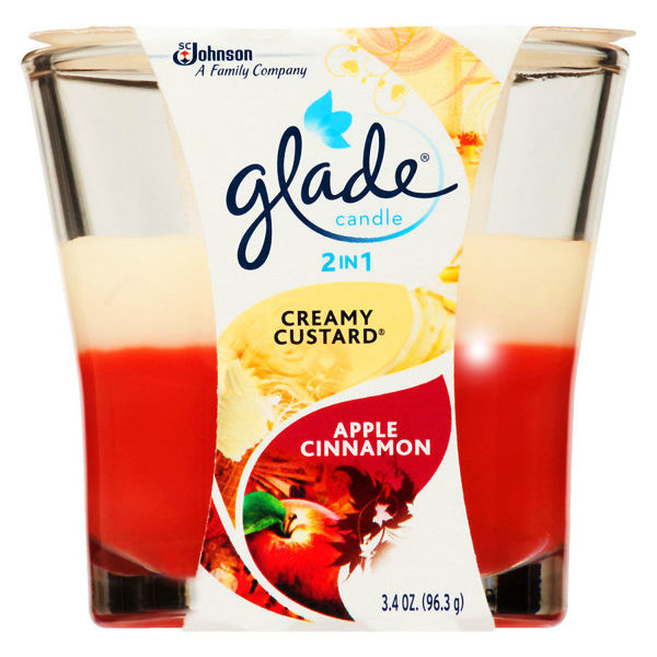 Picture of GLADE 2 IN 1 CANDLE, CREAMY CUSTARD/APPLE CINNAMON [1 each]