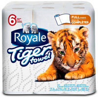 Picture of ROYALE TIGER TOWELS [6 RL]