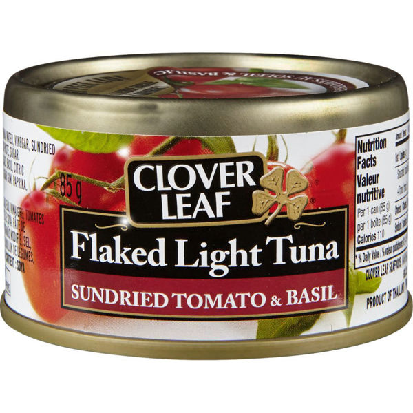Picture of CLOVER LEAF FLAKED LIGHT TUNA, SUNDRIED TOMATO & BASIL [85 g]