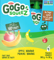 Picture of GOGO SQUEEZ SQUEEZE, APPLE/BANANA [4X90g]
