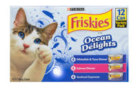 Picture of FRISKIES OCEAN DELIGHTS WET CAT FOOD VARIETY PACK [12X156g]