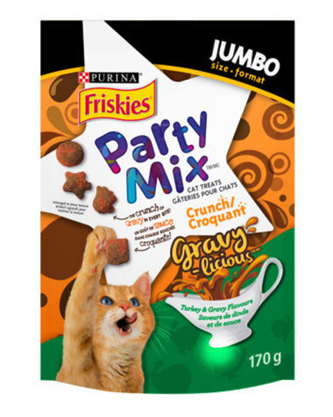 Picture of FRISKIES PARTY MIX™ CAT TREATS GRAVY-LICIOUS™ TURKEY & GRAVY CRUNCH [170 g]