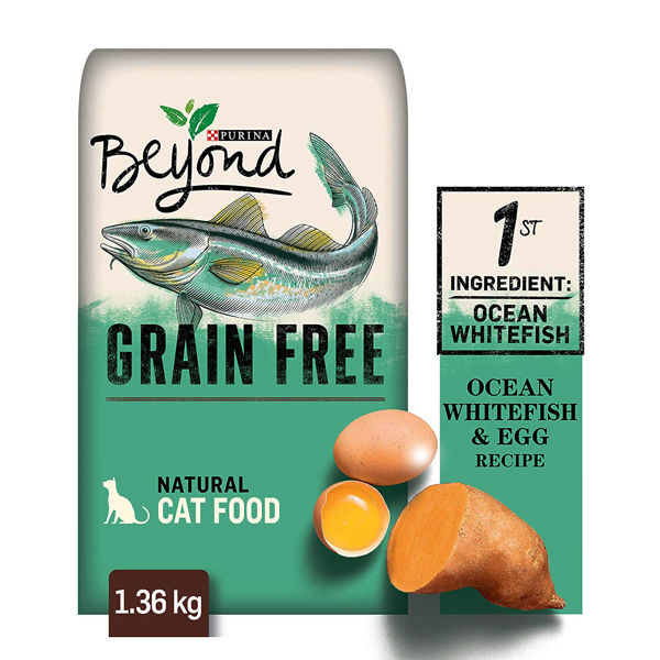 Picture of PURINA BEYOND DRY CAT FOOD GRAIN FREE OCEAN WHITEFISH & EGG RECIPE DRY CAT FOOD [1.36 kg]