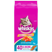 Picture of WHISKAS SEAFOOD SELECTIONS DRY WITH REAL SALMON [2 kg]