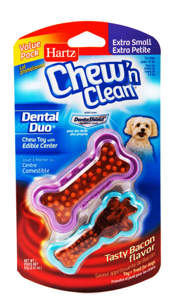Picture of HARTZ TINY DOG CHEW 'N CLEAN DENTAL DUO, EXTRA SMALL [2 each]