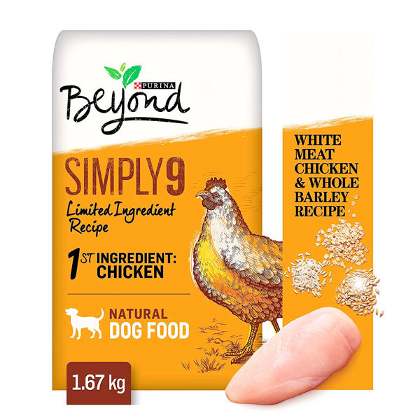 Picture of PURINA BEYOND DRY DOG FOOD SIMPLY 9 WHITE MEAT CHICKEN & WHOLE BARLEY RECIPE DRY DOG FOOD [1.67 kg]