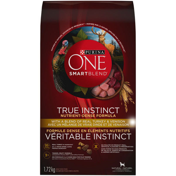 Picture of PURINA ONE SMARTBLEND TRUE INSTINCT DOG FOOD WITH REAL TURKEY & VENISON [1.72 kg]